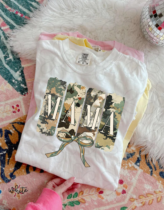 Camo Coquette Bow Mama DTF Transfer