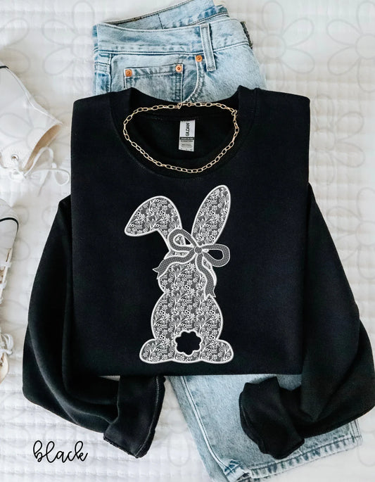 Lace Coquette Bunny DTF Transfer