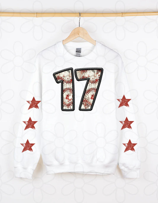 Baseball Custom Number DTF Transfer