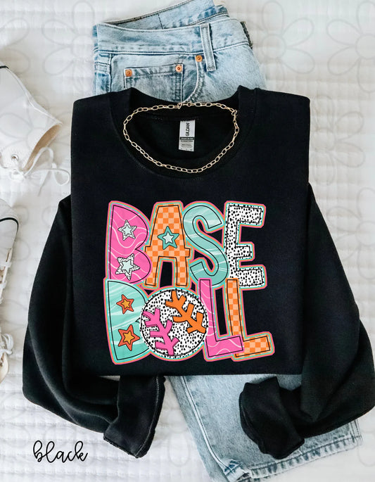 Bright Preppy Baseball DTF Transfer