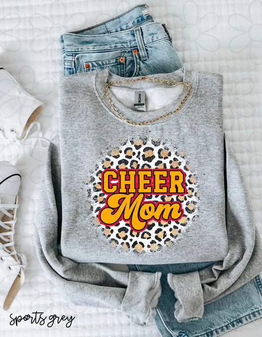 Leopard Cheer Mom DTF Transfer