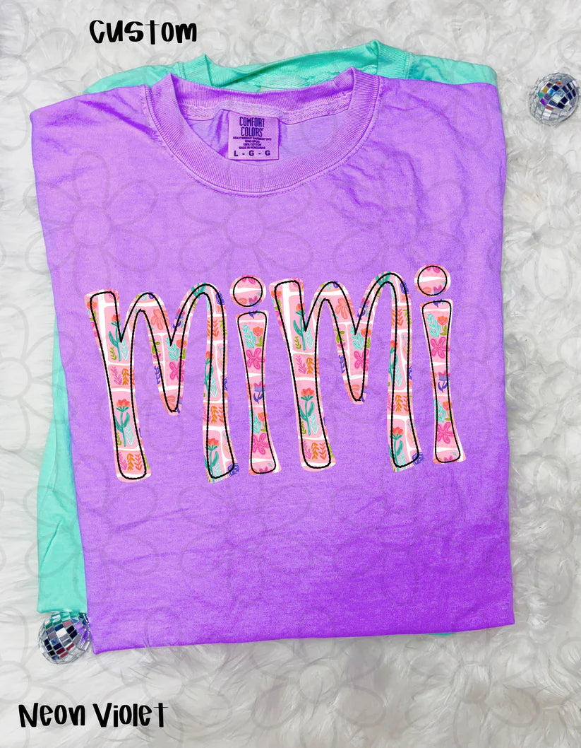 Spring Flower Custom Names DTF Transfer