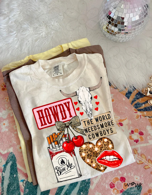 The World Needs More Cowboys DTF Transfer