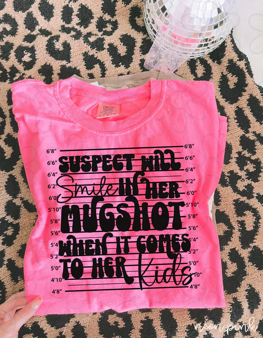 Suspect Will Smile In Her Mugshot When It Comes To Her Kids DTF Transfe