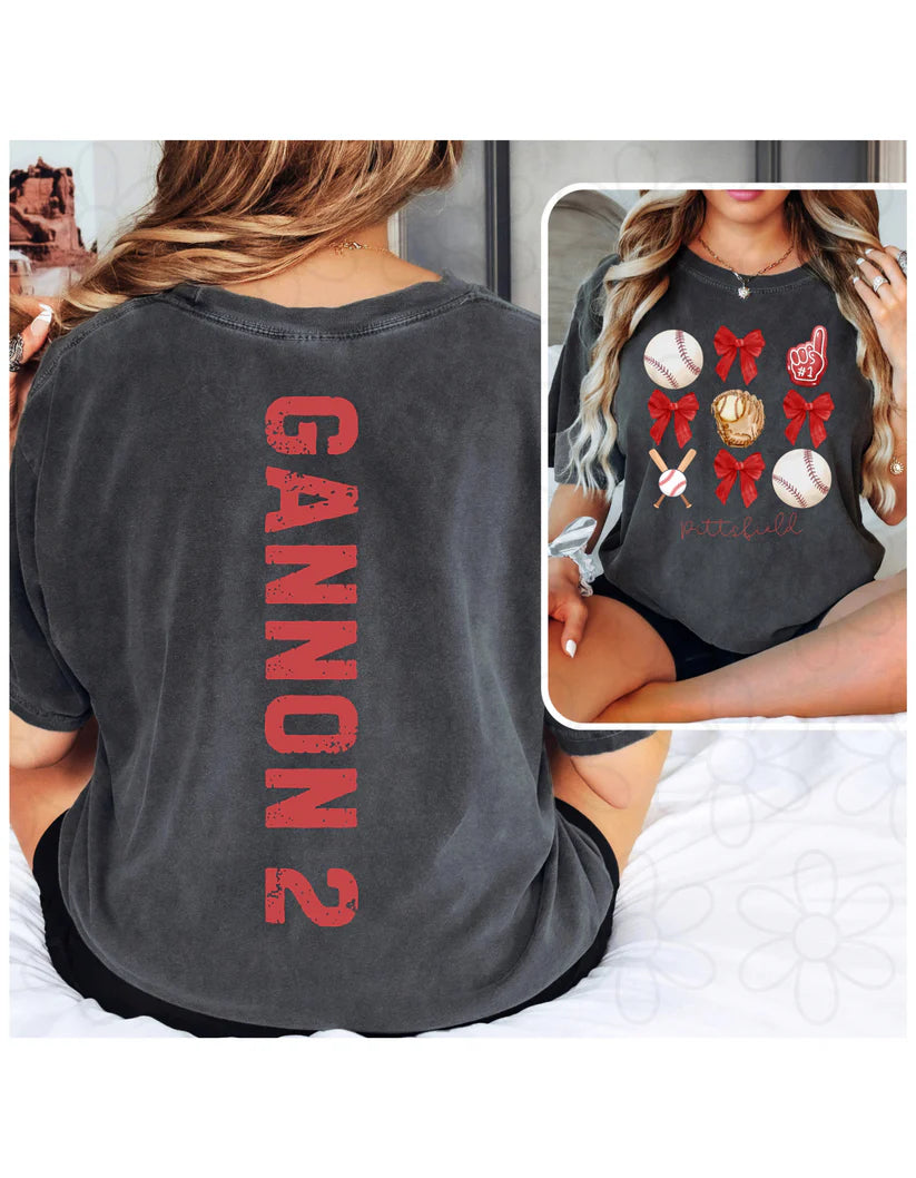 Custom Baseball Coquette DTF Transfer