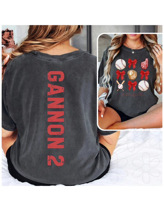 Custom Baseball Coquette DTF Transfer