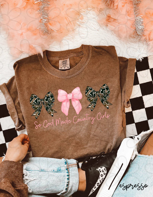 So God Made Cowgirls Coquette Bows DTF Transfer