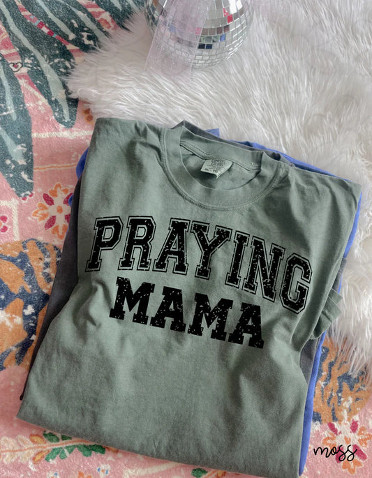 Black Speckle Praying Mama DTF Transfer