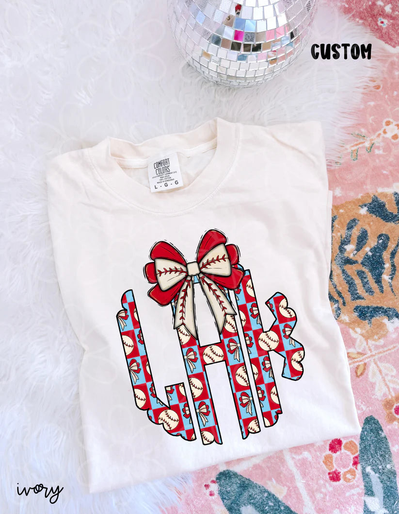 Baseball Monogram DTF Transfer