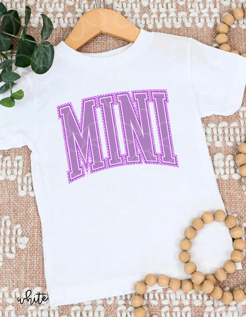 Purple Checkered Mini DTF Transfer