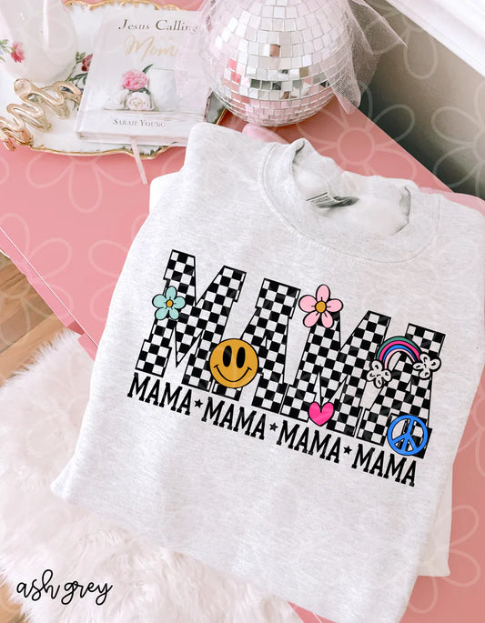 Retro Checkered Mama DTF Transfer