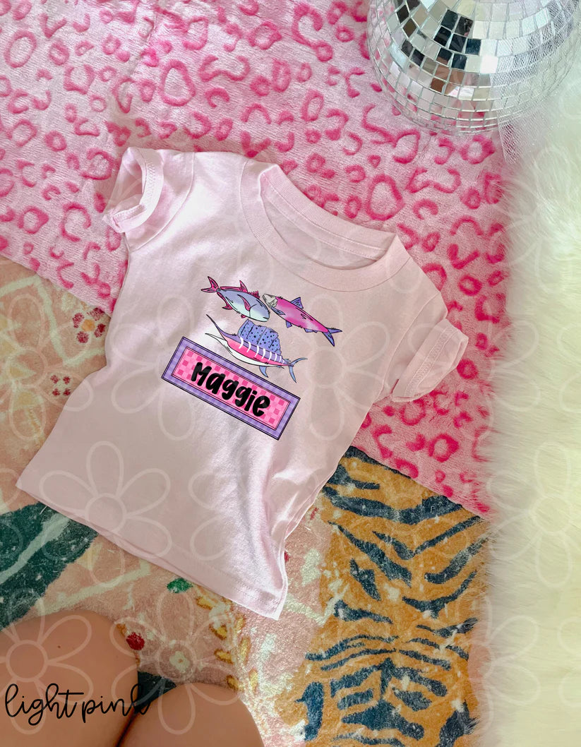 Girl Custom Name Fish DTF Transfer