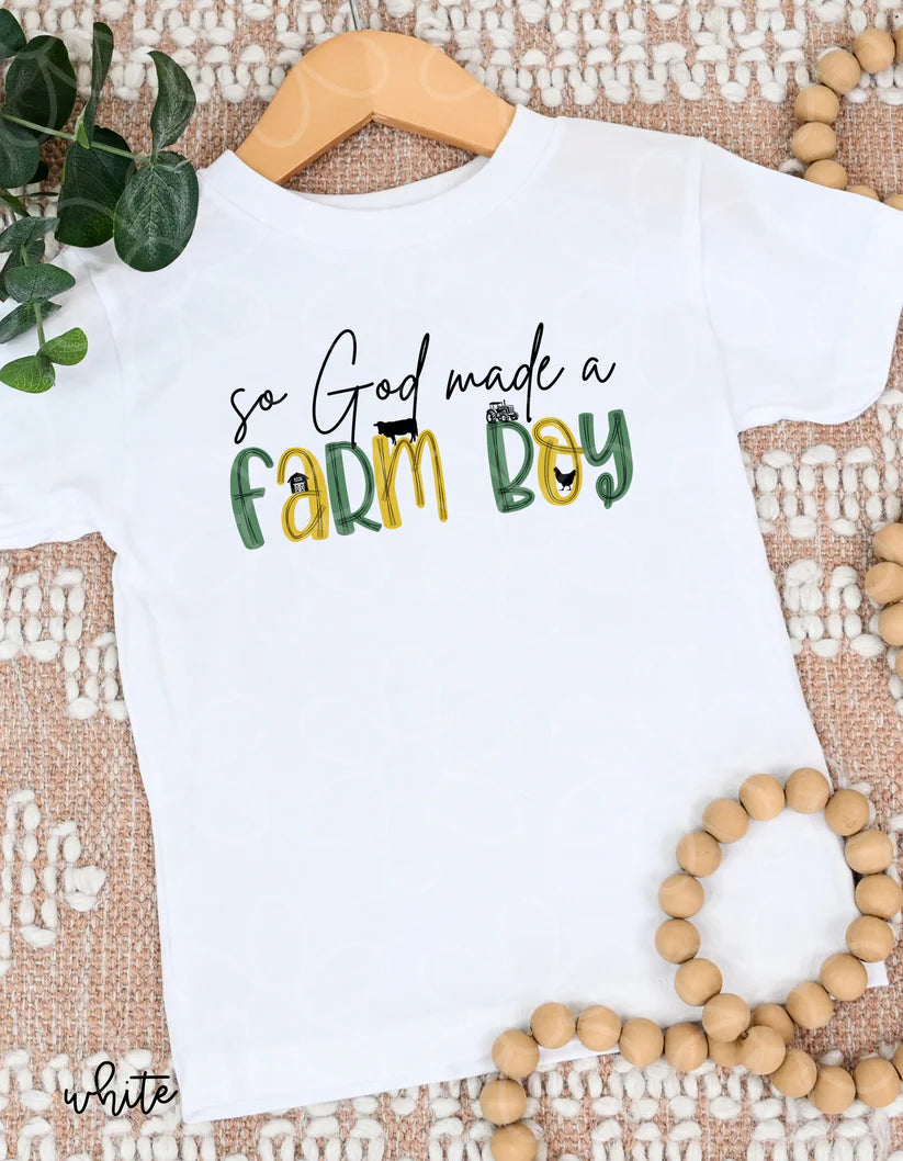 So God Made A Farm Boy DTF Transfer