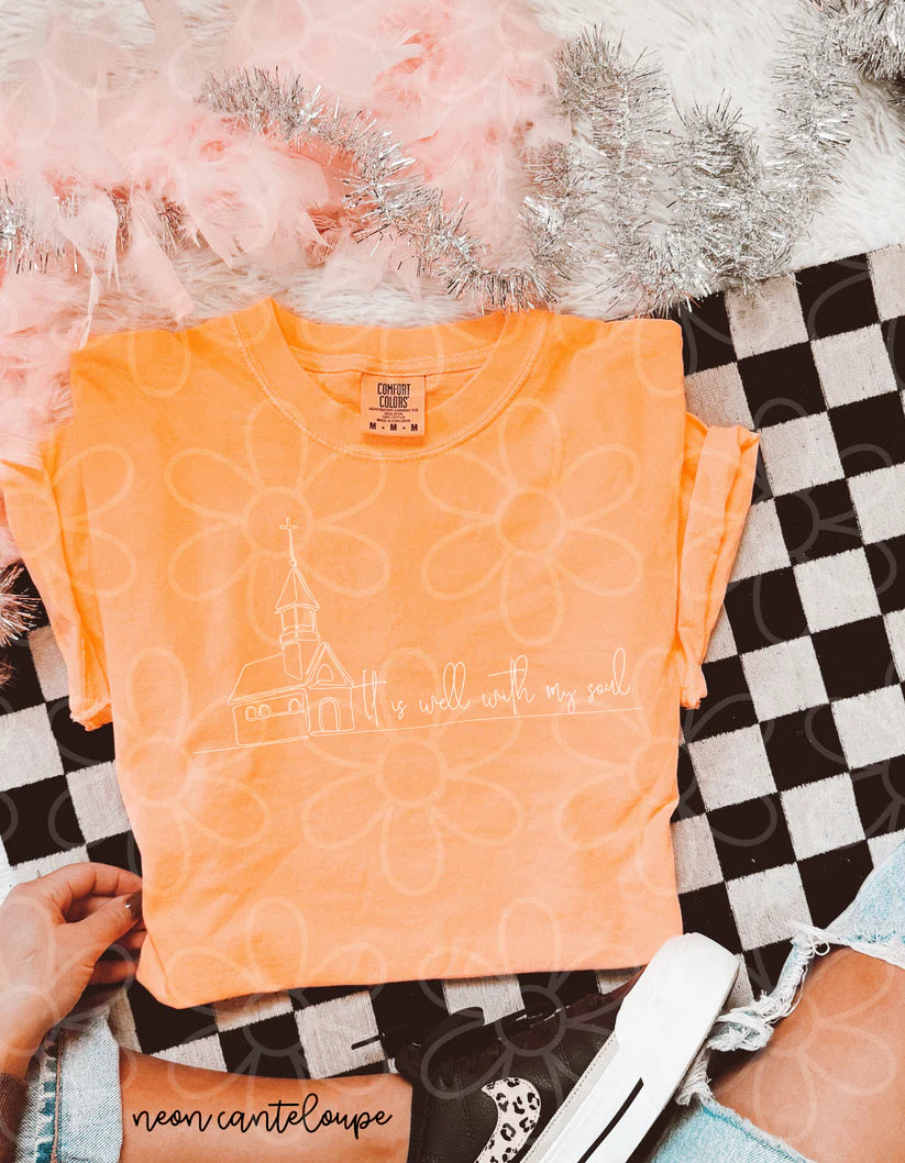 Church It Is Well With My Soul White DTF Transfer