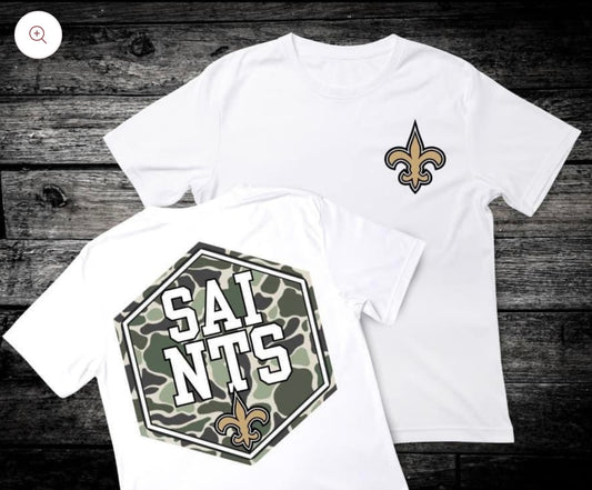 Front & Back Camo ‘Saints’ 🏈 DTF Transfer Only