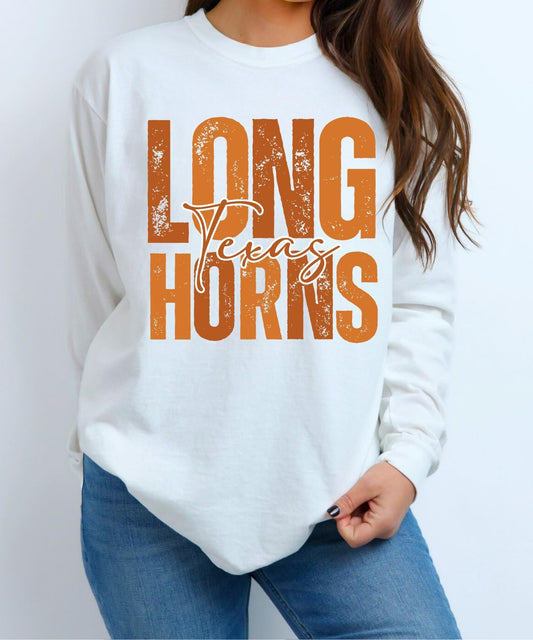 Texas Longhorns Distressed Tee