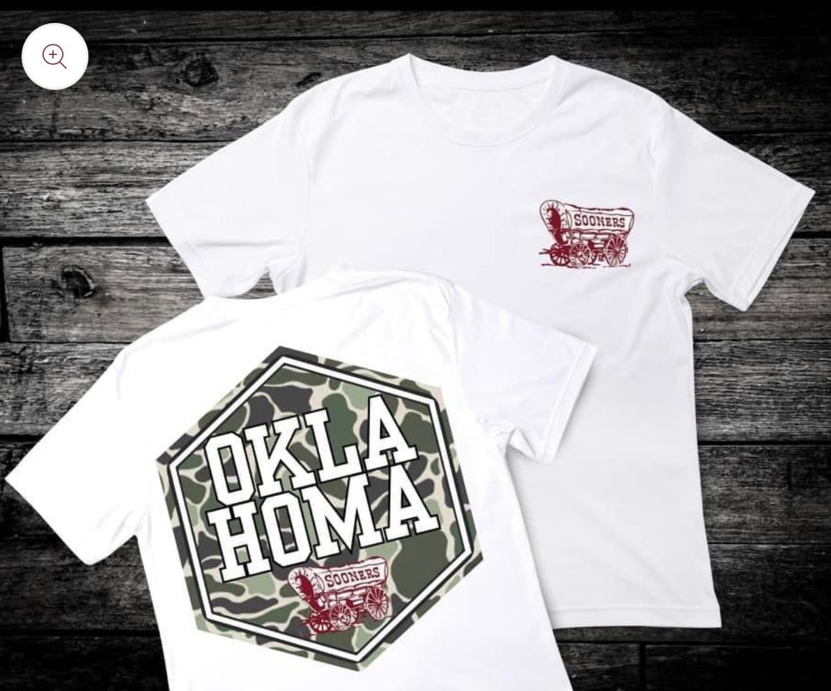 Camo OU Sooners DTF Transfer Only