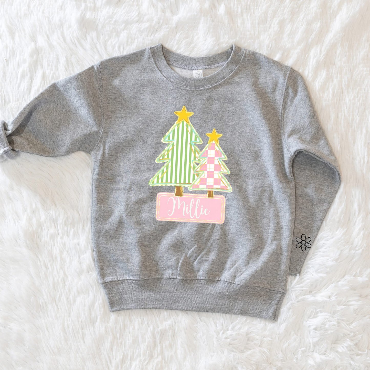 Custom Pink Christmas Trees DTF Transfer Only