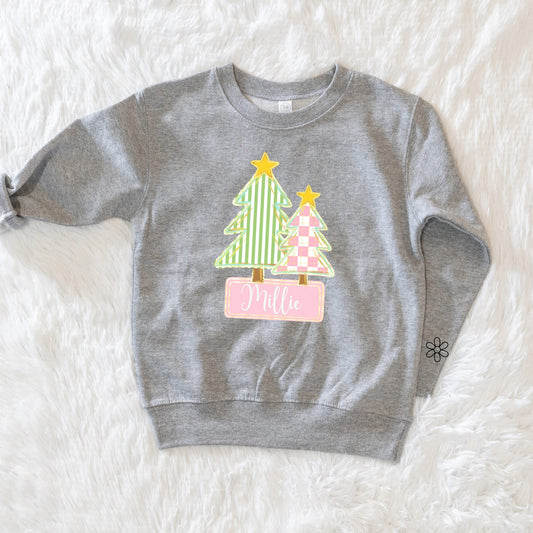 Custom Pink Christmas Trees DTF Transfer Only