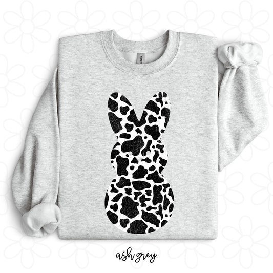 Cow Print Peep Bunny DTF Transfer