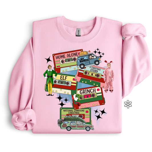 Christmas Movies Cassettes DTF Transfer Only