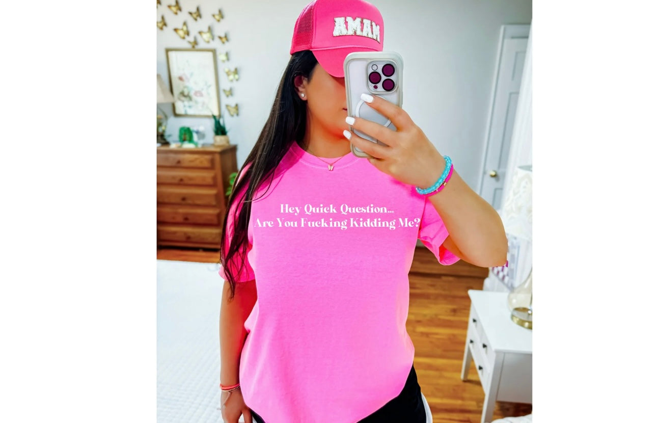 Hey Quick Question?- SINGLE COLOR SCREEN PRINT