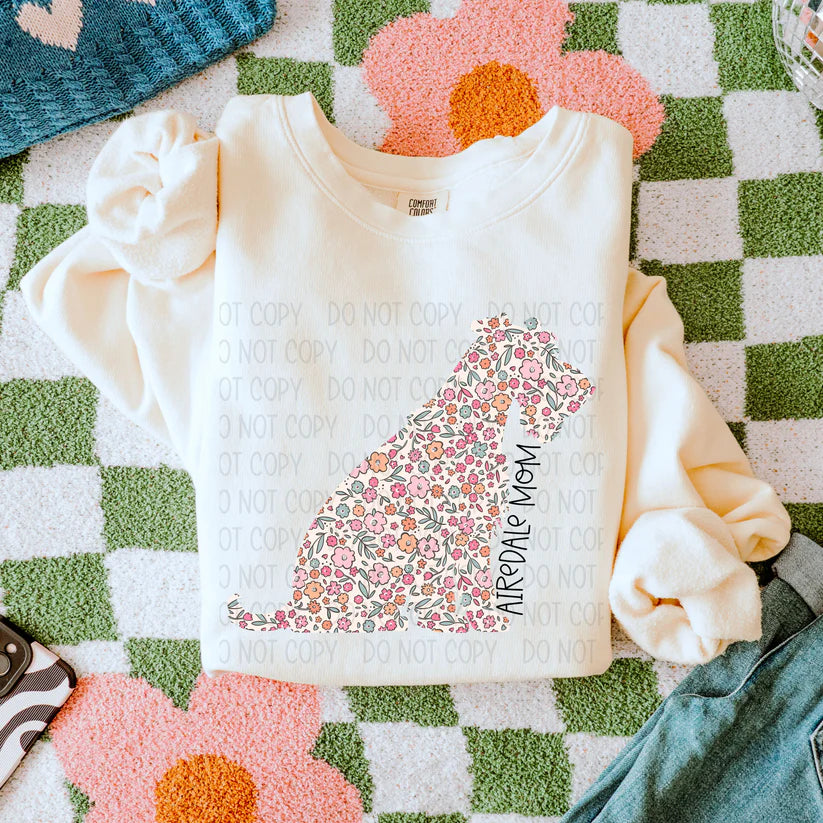 Dog Floral ( Multiple Options NO CUSTOMS )DTF Transfer