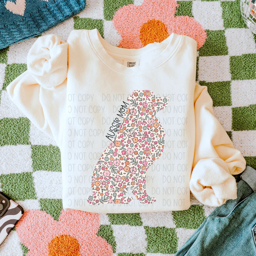 Dog Floral ( Multiple Options NO CUSTOMS )DTF Transfer