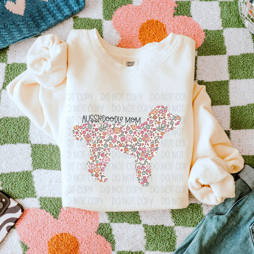 Dog Floral ( Multiple Options NO CUSTOMS )DTF Transfer