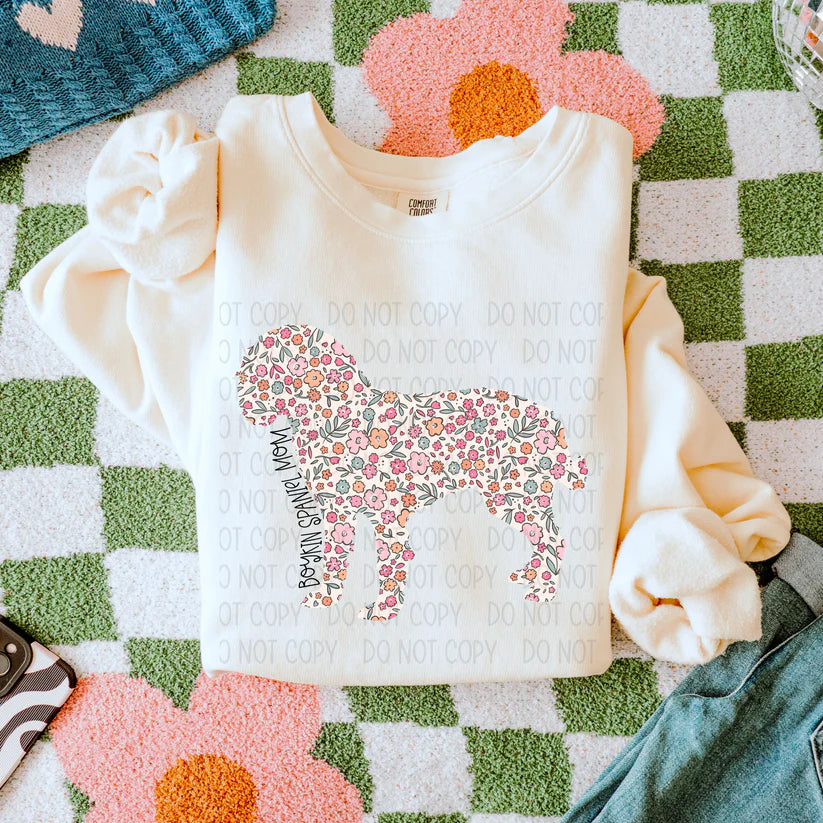 Dog Floral ( Multiple Options NO CUSTOMS )DTF Transfer