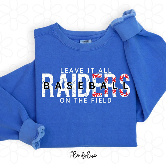 Custom Leave It All On The Field Baseball DTF Transfer