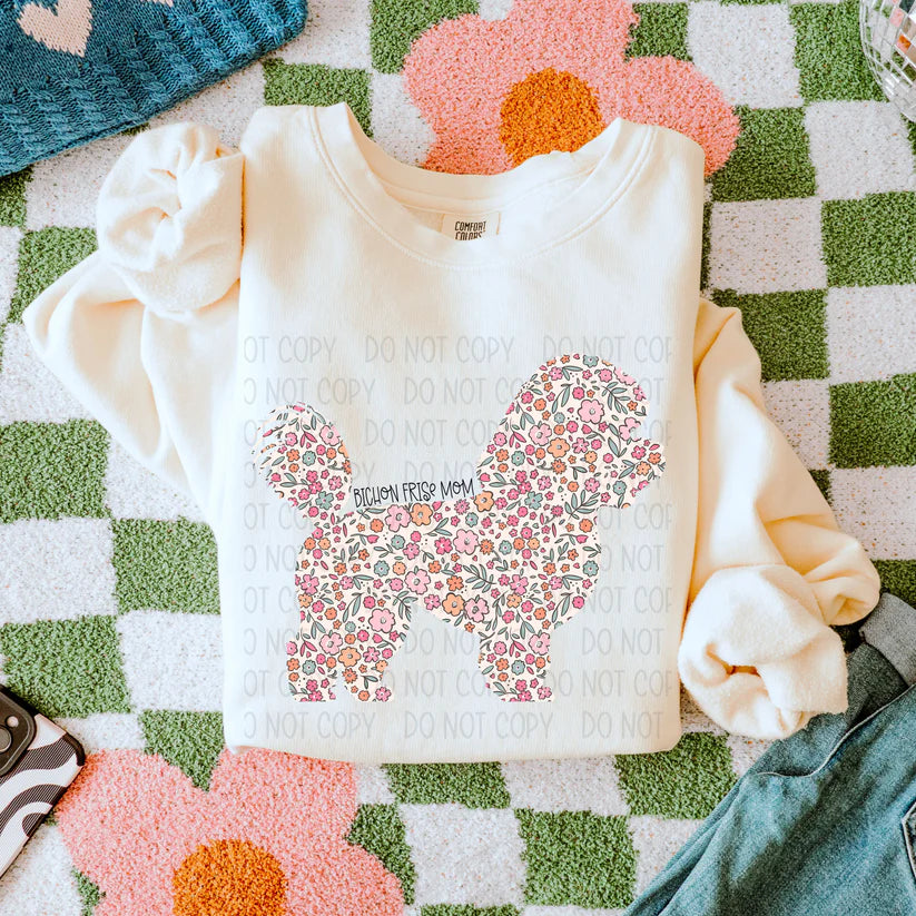 Dog Floral ( Multiple Options NO CUSTOMS )DTF Transfer