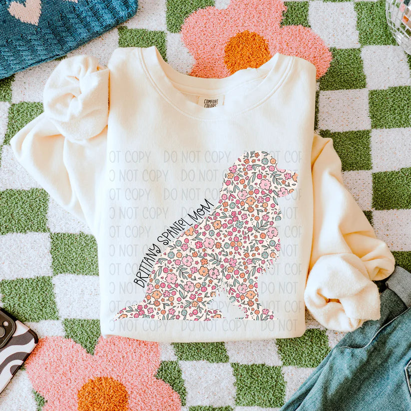 Dog Floral ( Multiple Options NO CUSTOMS )DTF Transfer