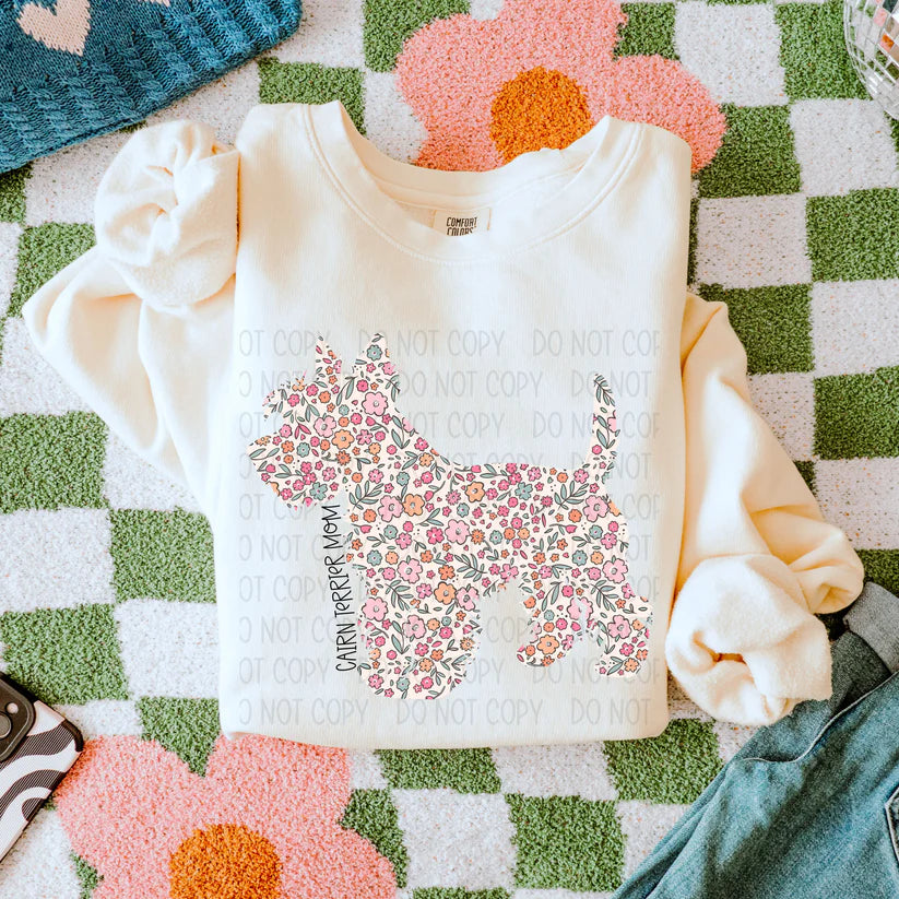 Dog Floral ( Multiple Options NO CUSTOMS )DTF Transfer