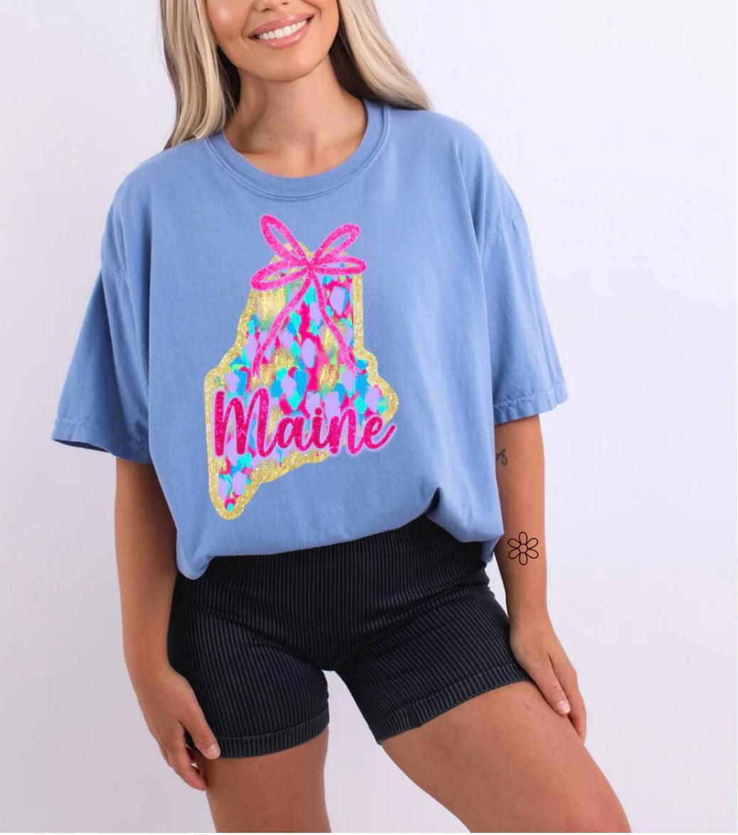 Watercolor States DTF Transfer Only