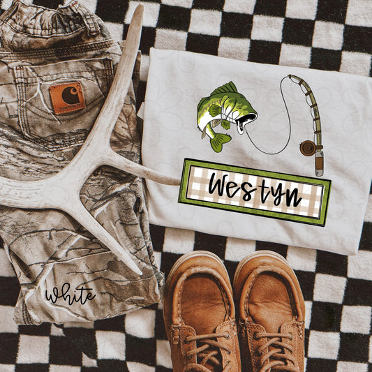 Custom Name Fishing DTF Transfer