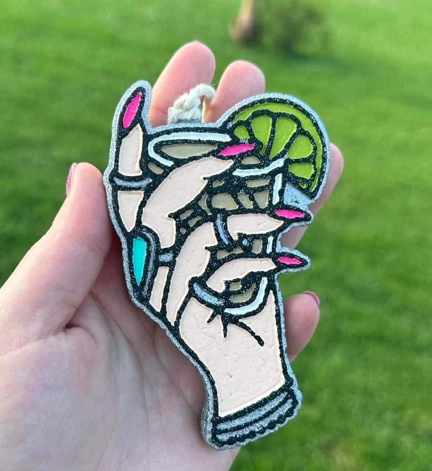 Shotglass In Hand Car Freshie