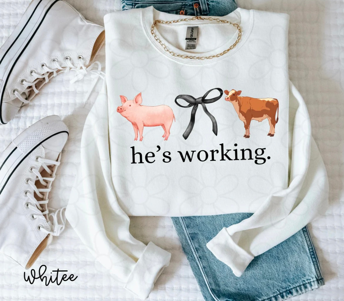 He's Working (Multiple Options) DTF Transfer