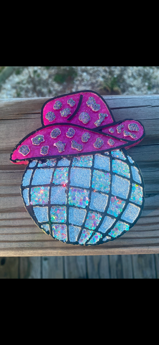 Cow Print Disco Cowgirl Car Freshie