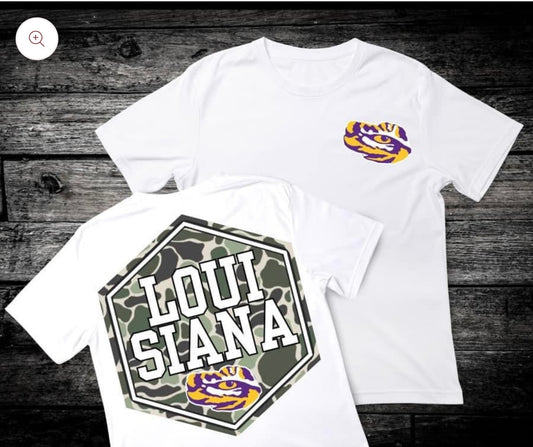 Front & Back Camo ‘Louisiana’ 🏈 DTF Transfer Only