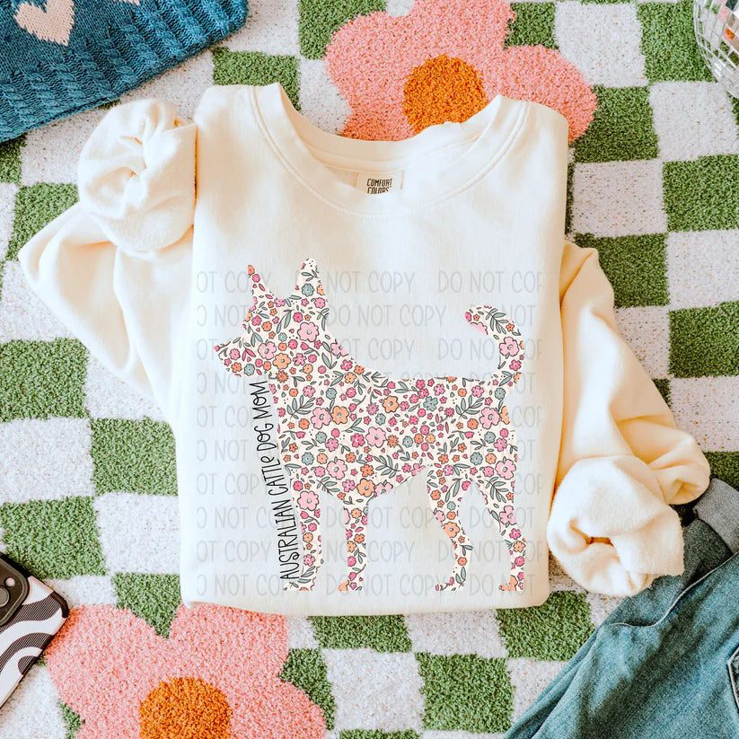 Dog Floral ( Multiple Options NO CUSTOMS )DTF Transfer