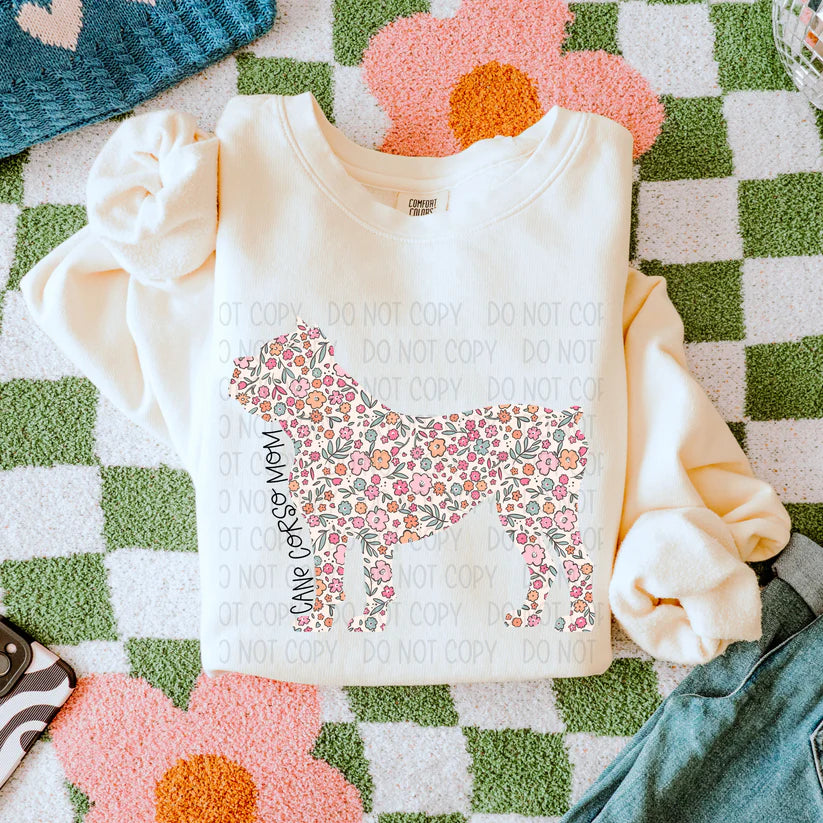 Dog Floral ( Multiple Options NO CUSTOMS )DTF Transfer