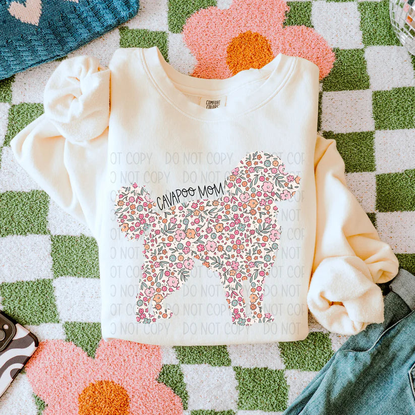 Dog Floral ( Multiple Options NO CUSTOMS )DTF Transfer