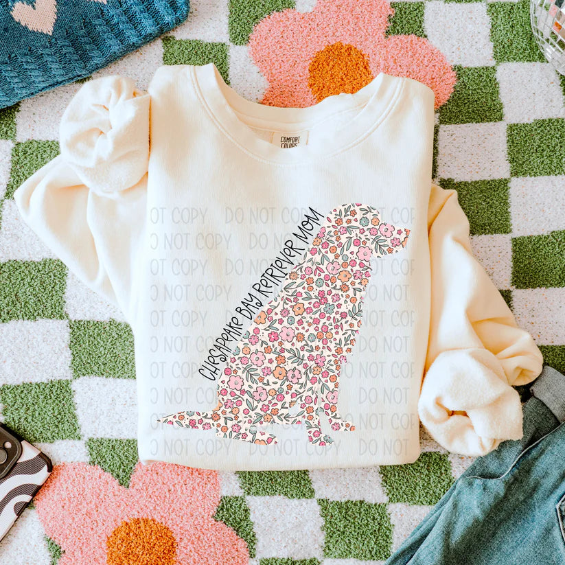 Dog Floral ( Multiple Options NO CUSTOMS )DTF Transfer