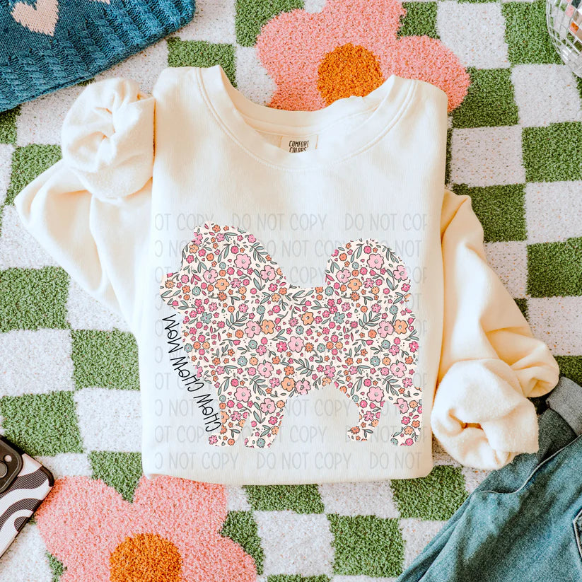 Dog Floral ( Multiple Options NO CUSTOMS )DTF Transfer