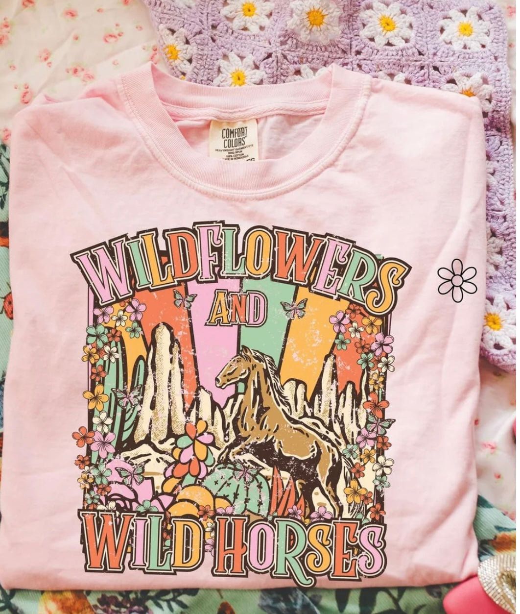 'Wildflowers and Wild Horses' DTF Transfer Only