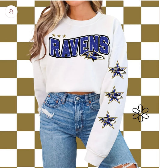 ‘Ravens’ Star Sleeves ⭐️ DTF Transfer