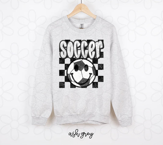 Distressed Check Soccer DTF Transfer