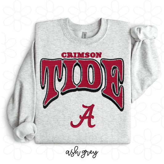 Faux Crimson Tide DTF Transfer