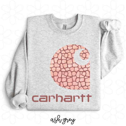Carhartt Pink DTF Transfer